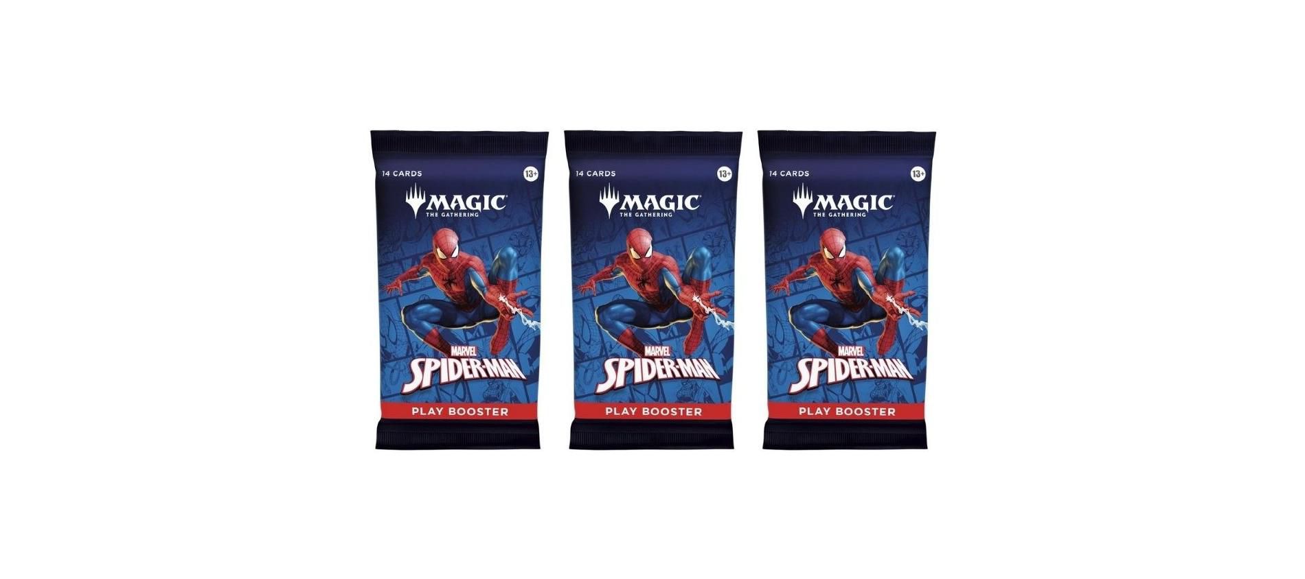 Magic The Gathering 3 Packs Magic the Gathering Play Booster Pack Lot MTG Marvel's Spider-Man
