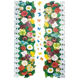 Slickblue Flourish Fence Vinyl Wall Decals – Add Nature’s Charm to Your Home 23.6 x 35.9 inch - 1 of 3
