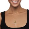 Ross-Simons Mother-Of-Pearl Cross Pendant Necklace With Diamonds in 18kt Gold Over Sterling Size 18 - 2 of 4