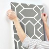 RoomMates Modern Geometric Peel and Stick Wallpaper Dark Gray: Vinyl, Self-Adhesive, Removable, 28.2 Sq Ft Coverage - 3 of 3