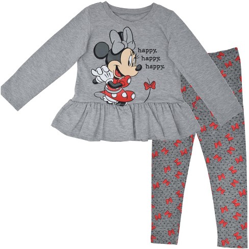 Disney Minnie Mouse Black Polka Dot Leggings, Kids