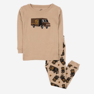 Leveret Cotton Kids Two Piece UPS Truck Pajamas