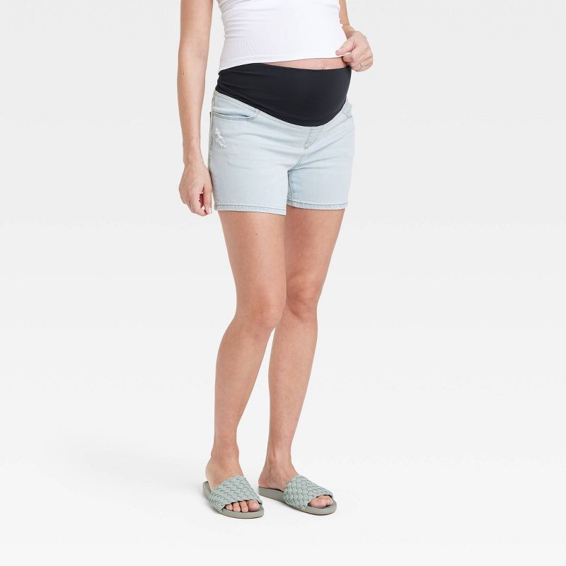 Over Belly Maternity Jean Shorts - Isabel Maternity by Ingrid & Isabel™, 4 of 6
