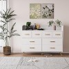 Jojoka 8 Drawer Dresser with LED Lights & Charging Station, Modern Wood Storage Cabinet with Open Shelf for Bedroom, Living Room, or Entryway - 2 of 4