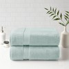 Vynxaria Seafoam Ultra Soft 2 Piece Cotton Towel Set - 2 of 4