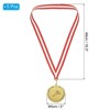 Unique Bargains Zinc Alloy Corrosion-Resistant Durable Embossed Design Sports Award Medals Gold, Red White 5 Pcs - 2 of 4