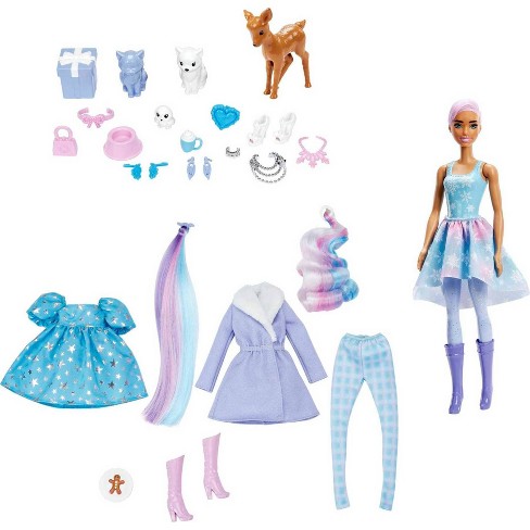 Barbie color reveal advent calendar doll : target