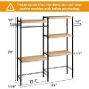 TackView Over-the-Washer 5-Tier Storage Shelf – Adjustable Height Laundry Organizer, Double-Layer Wood Shelves - 3 of 4