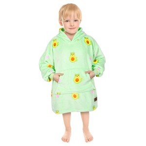 Tirrinia Oversized Hoodie Blanket Sweatshirt for Kids, Wearable Cute Patterns fleece Pullover, as Warm & Funny Gifts, Children's Day gift ideas - 1 of 4