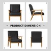 COLAMY Modern Accent Armchair, Livingroom Chair with Wooden Frame for Home, Office- Black - image 3 of 4