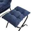 Maliang Lazy Chair with Ottoman, Modern Lounge Accent Chair with Armrests and a Side Pocket, for Small Space - 4 of 4