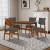 Hrinhom 5-Piece Dining Table Set with 4 Upholstered Chairs,Mid-century Modern Kitchen Dining Set - 2 of 4