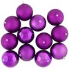 Northlight Shatterproof 4-Finish Christmas Ball Ornaments 4" (100mm) - Purple - Set of 12 - 3 of 4