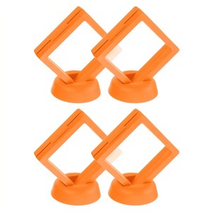 Unique Bargains Transparent PE Material Modern Elegant Floating Frame Display Holder Stand 4 Pcs - 1 of 4