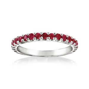 Ross-Simons 0.70 ct. t.w. Ruby Ring in Sterling Silver - 1 of 4