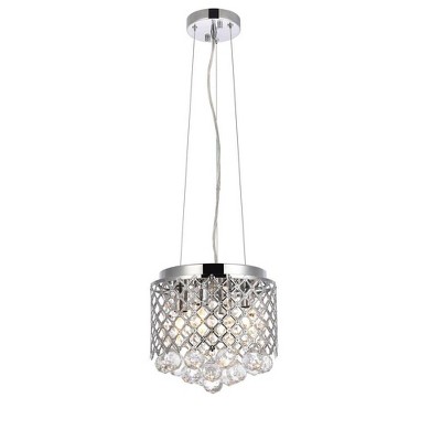 Elegant Lighting Tully 4 lights pendant in chrome