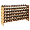 Bamboo Stackable Wine Rack – Free-Standing Bottle Holder Storage Display Shelf for Kitchen, Cellar & Dining Room - 2 of 4