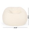 Vynxaria Kavel 3-Foot Rounded Bean Bag - Stylish Comfort for Every Space - 3 of 4