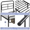 Yaheetech Modern Metal Platform Bed with Geometric Patterned Headboard - 4 of 4