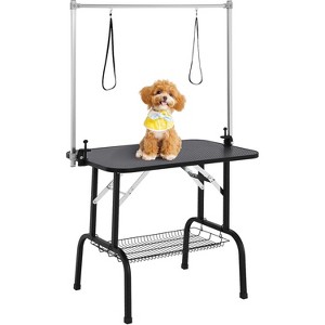Portable 46" Dog Grooming Table with Adj. Arms/Noose & Mesh Tray - 330LB Capacity for Small/Large Dogs - 1 of 4