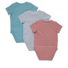 Hanes Pure Comfort Baby Short Sleeve Bodysuits, Organic Cotton, Boys & Girls, 3-Pack - 2 of 2