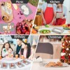 Hachikiko Black and White Buffalo Plaid Plates, Black Checkered Disposable Paper Food Trays for Dessert Appetizers Snack Hotdog Rectangular Platters - 4 of 4