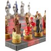 WorldWise Imports Chess Set - King Arthur Resin Chessmen on Red & Dusky Black Faux Leatherette Chess Board - 3 of 4