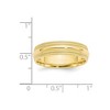 Black Bow Jewelry 6mm 10K White or Yellow Gold Double Milgrain Edge Comfort Fit Band - 4 of 4
