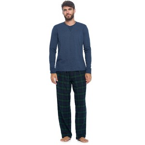 Ashford & Brooks Men’s Long-Sleeve Top Flannel Pants Pajama Sleepwear Set - 1 of 4