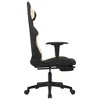vidaXL Massage Gaming Chair with Footrest, Black and Cream, Fabric - 4 of 4