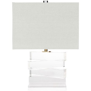Mark & Day Pui 23.5"H x 16"W x 9"D Modern Clear Table Lamps - 1 of 4