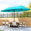 Outsunny 15ft Patio Umbrella Double-Sided Outdoor Market Extra Large Umbrella with Crank Handle for Deck, Lawn, Backyard and Pool - 3 of 4