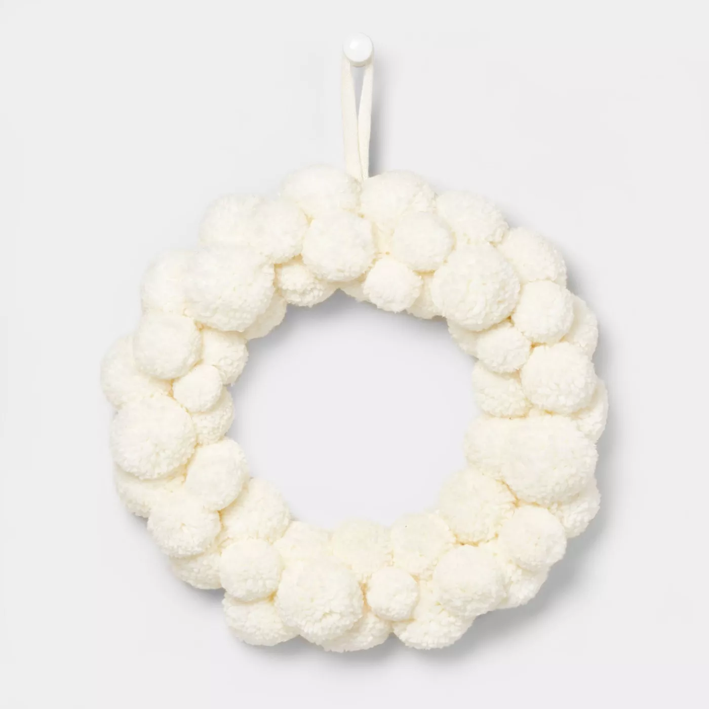 Pom Pom Wreath White - Wondershop™ - image 1 of 5