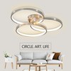Dolonm Gold Crystal Chandeliers, Round Semi Flush Mount Chandelier Light Fixture,Large Contemporary Luxury Ceiling Lighting - 3 of 4