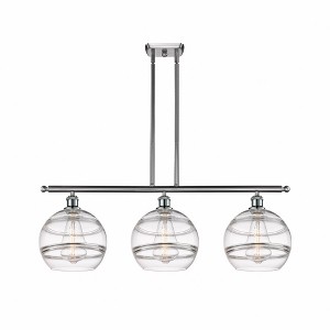 Rochester - 3 Light Stem Hung Island In Industrial Style-12.13 Inches Tall and 36.5 Inches Wide - 1 of 1