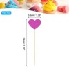 Unique Bargains Wedding Engagement Birthday Decoration Heart Shape Cupcake Toppers Picks 50 Pcs - 2 of 4