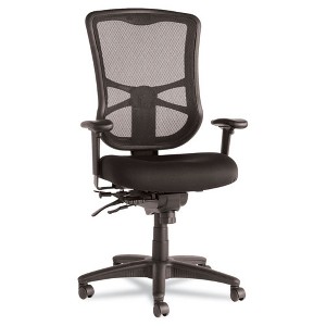Alera Alera Elusion Series Mesh High-Back Multifunction Chair, Supports Up to 275 lb, 17.2" to 20.6" Seat Height, Black - 1 of 4