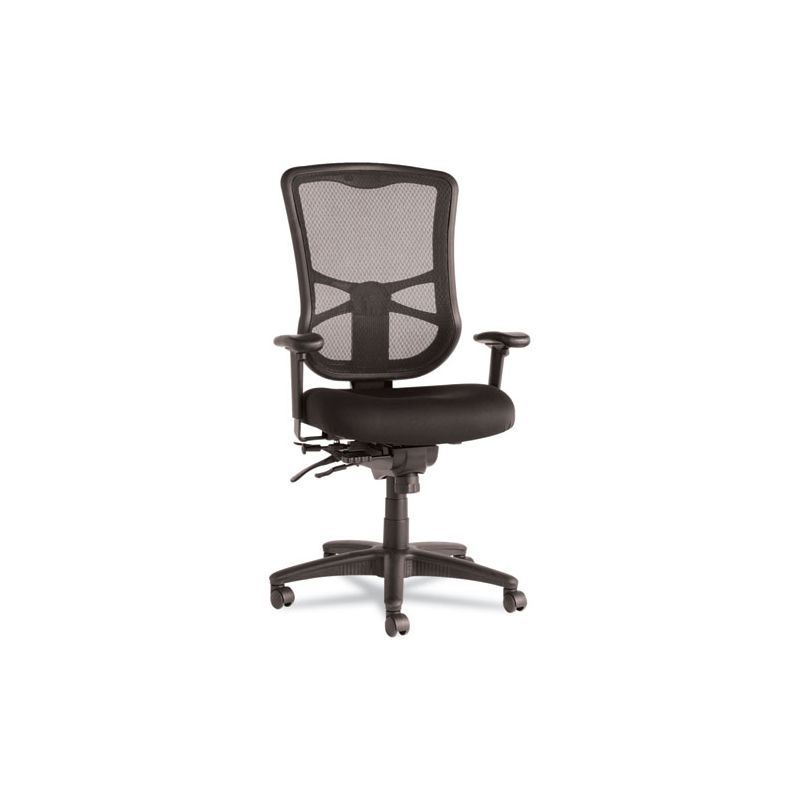 Alera Alera Elusion Series Mesh High-Back Multifunction Chair, Supports Up to 275 lb, 17.2" to 20.6" Seat Height, Black, 1 of 8