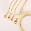 BRINJOY 14K Gold Plated Stainless Steel Bracelet Set - Waterproof Fade-Proof Hypoallergenic Stackable Chain for Women (6.9+1 inch) - 4 of 4