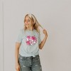 Simply Sage Market Women's Pink Flower Hearts Short Sleeve Graphic Tee - 2 of 3