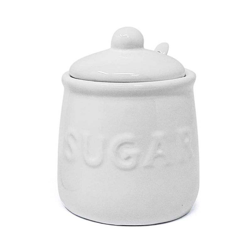Kovot 10 oz Ceramic Sugar Jar & Spoon Set | White, 5 of 7