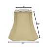 Vynxaria Cut Corner Bell Lampshades 9x16 Inches, Square Softback Tan - 4 of 4