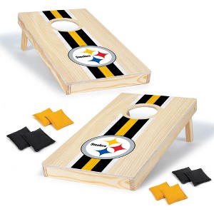 NFL Pittsburgh Steelers 1'x2' Wood Cornhole Set - 1 of 4