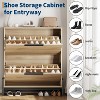 2-Drawer Shoe Storage Cabinet - Freestanding Organizer with Adjustable Shelf & Metal Legs for Entryway, Hallway - 4 of 4