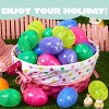 Joyfy 12 Pcs Plastic Iridescent Printed Easter Eggs 3.15 Inch for Easter Hunt Basket Stuffers Classroom Prizes and Party Favor Treats - 3 of 4