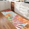 Area Rug Machine Washable Low Pile Non Slip Rugs Palm Tree Leaf Area Rug Foldable Stain Resistant Indoor Carpet for Living Room Bedroom Dining Room - 3 of 4
