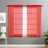 Designer Sheer Voile Rod Pocket Curtains For Small Windows - 2 of 3