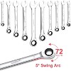 20-Piece Ratcheting Combination Wrench Set, Fixed Head &72 Teeth, SAE 1/4-3/4"& Metric 6-19mm, Chrome Vanadium Steel with Storage Bag - 3 of 4