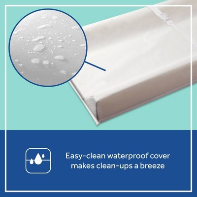 Sealy Soybean Comfort 3-Sided White Contoured Diaper Changing Pad