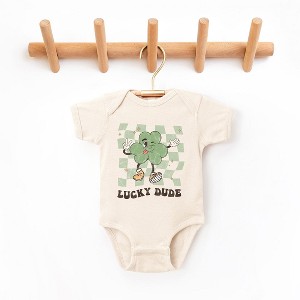 The Juniper Shop Lucky Dude Checkered Baby Bodysuit - 1 of 2